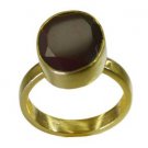dainty Ruby CZ  Gold Plated Red Ring handmade  L-1in US 5,6,7,8