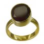 dainty Ruby CZ  Gold Plated Red Ring handmade  L-1in US 5,6,7,8