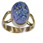 winning Druzy Gold Plated multi Ring Designer L-1in US 5,6,7,8