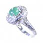 toothsome Green Onyx 925 Sterling Silver Green Ring Designer L-1in US 5,6,7,8