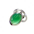 arresting Green Onyx Silver Green Ring wholesales L-1in US 5,6,7,8