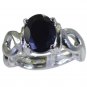 comely Black Oynx 925 sterling silver Black Ring wholesale L-1.2in US 5,6,7,8