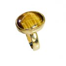 bonny Tiger eye Copper Brown Ring gemstones L-1in US 5,6,7,8