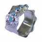 pleasant Turquoise 925 Sterling Silver Multi Ring wholesales L-1in US 5,6,7,8