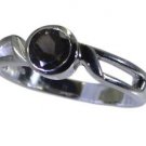 glossy Smoky Quartz  925 sterling silver Brown Ring exporter L-1.2in US 5,6,7,8