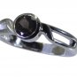 glossy Smoky Quartz  925 sterling silver Brown Ring exporter L-1.2in US 5,6,7,8