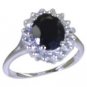glossy Smoky Quartz  925 sterling silver Brown Ring exporter L-1.2in US 5,6,7,8