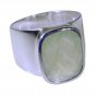 toothsome Prehnite 925 sterling silver Green Ring jewelry L-1.2in US 5,6,7,8