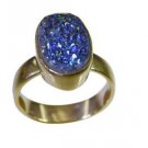 aesthetic Druzy Gold Plated multi Ring exporter L-1in US 5,6,7,8