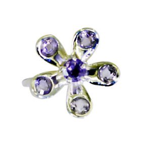 toothsome Amethyst Silver Purple Ring india  L-1in US 5,6,7,8
