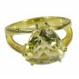 well-favored Lemon Quartz 925 Sterling Silver Yellow Ring wholesale L-1in US 5,6