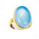 inviting Blue Chalcedony Copper Blue Ring wholesale L-1in US 5,6,7,8