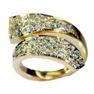 pretty-pretty White CZ Copper White Ring gemstone L-1in US 5,6,7,8