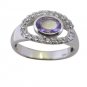 presentable Amethyst 925 Sterling Silver Purple Ring india  L-1in US 5,6,7,8