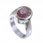 magnetic Tourmaline Silver Multi Ring handcrafted L-1in US 5,6,7,8