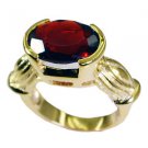 ideal Ruby CZ Copper Red Ring gemstone L-1in US 5,6,7,8