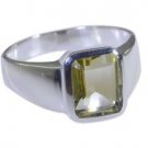 engaging Lemon Quartz 925 sterling silver Yellow Ring wholesales L-1.2in US 5,6,