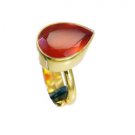pleasant Red onyx Copper Red Ring india  L-1in US 5,6,7,8