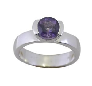 cunning Amethyst 925 Sterling Silver Purple Ring supplies L-1in US 5,6,7,8