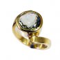 mesmeric Green Amethyst Copper Green Ring gemstones L-1in US 5,6,7,8