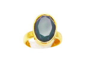 lovely Green onyx Copper Green Ring gemstone L-1in US 5,6,7,8