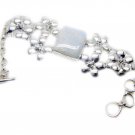 excellent Rainbow moonstone 925 Sterling Silver White Bracelet india US