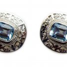 elegant Blue Topaz 925 Sterling Silver Blue Earring Natural usual US