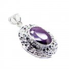 excellent Indian Ruby 925 Sterling Silver Red Pendant Natural handmade US