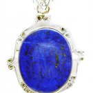 exquisite Lapis Lazuli 925 Sterling Silver Blue Pendant genuine casually US