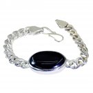 cute Black onyx 925 Solid Sterling Silver Black Bracelet genuine supplies US