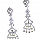 comely Multi CZ 925 Solid Sterling Silver Multi Earring genuine gemstones US