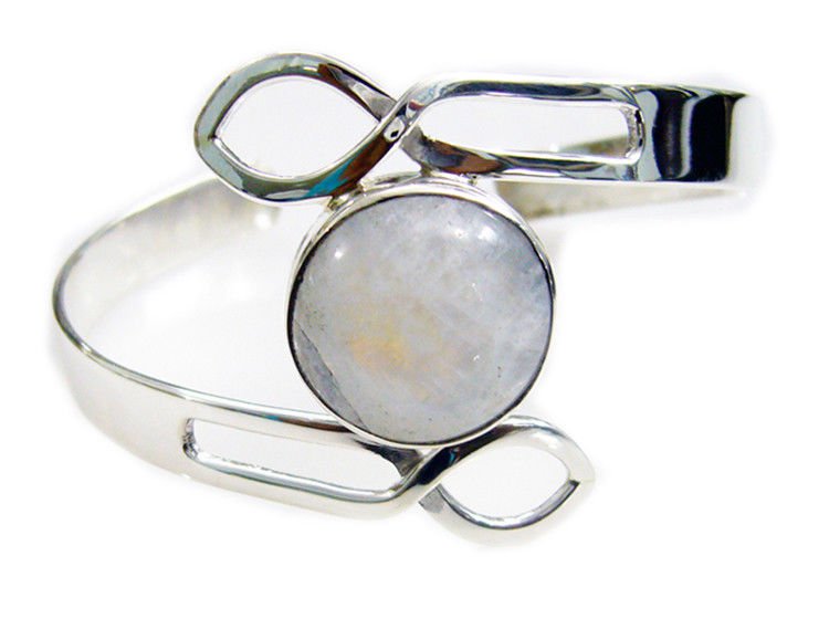 enticing Rainbow moonstone 925 Sterling Silver White Bracelet genuine jaipur US