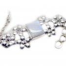fascinating Rainbow moonstone 925 Sterling Silver White Bracelet indian US