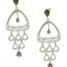 gorgeous Smoky Quartz Solid Sterling Silver Brown Earring genuine Designer US