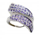 fine Amethyst 925 Sterling Silver Purple Ring genuine Designer US