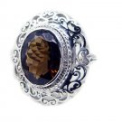 fascinating Smoky Quartz 925 Sterling Silver Brown Ring Natural indian US