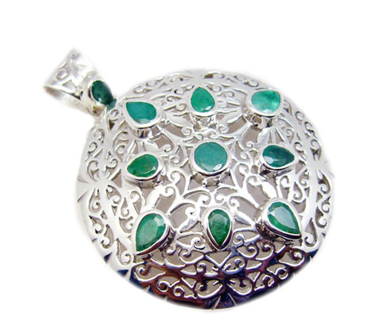 resplendent Green Onyx 925 Sterling Silver Green Pendant genuine supplies US