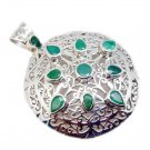 resplendent Green Onyx 925 Sterling Silver Green Pendant genuine supplies US