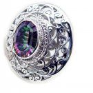 fair Mystic Quartz 925 Sterling Silver Multi Ring genuine jewelry US