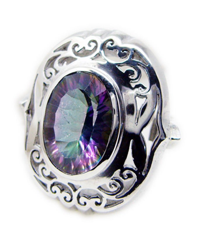 splendiferous Mystic Quartz 925 Sterling Silver Multi Ring Natural gemstone US