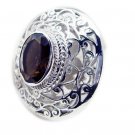 grand Smoky Quartz 925 Sterling Silver Brown Ring Natural jewelry US