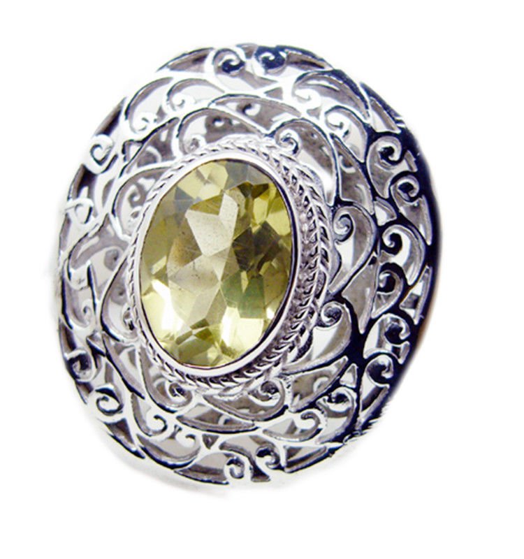 fair Lemon Quartz 925 Sterling Silver Yellow Ring Natural jaipur US