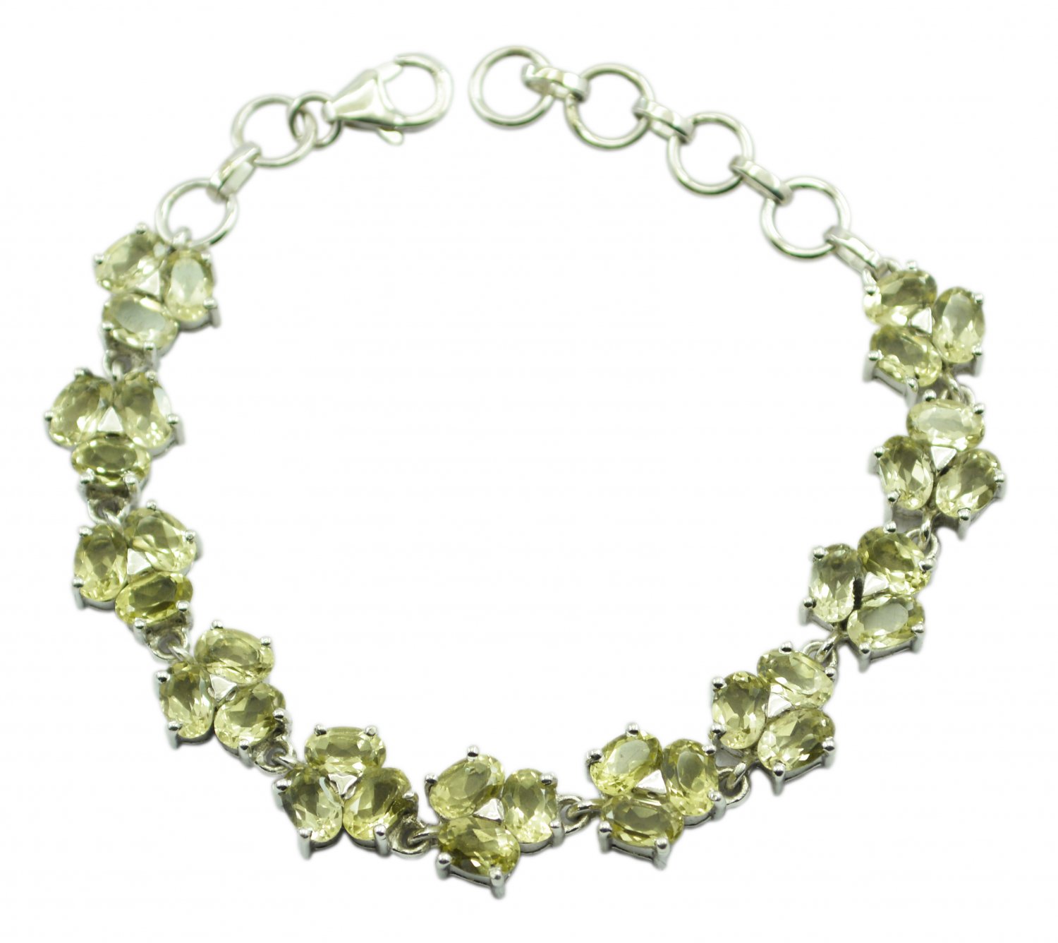 ideal Lemon Quartz 925 Sterling Silver Yellow Bracelet genuine indian US
