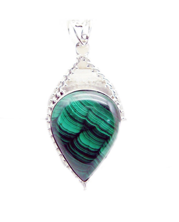fine Malachite 925 Sterling Silver Multi Pendant Natural usual US