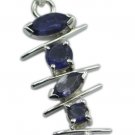 bewitching Iolite 925 Sterling Silver Blue Pendant genuine suppiler US