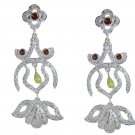 exquisite Garnet 925 Solid Sterling Silver Red Earring Natural supplies US