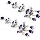 handsome Amethyst 925 Sterling Silver Purple Earring Natural jewelry US