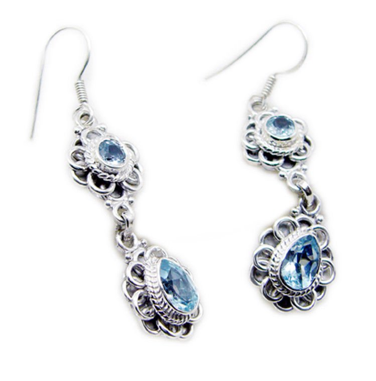 fascinating Blue Topaz 925 Sterling Silver Blue Earring genuine exporter US