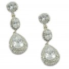 exquisite White CZ 925 Sterling Silver White Earring Natural handmade US