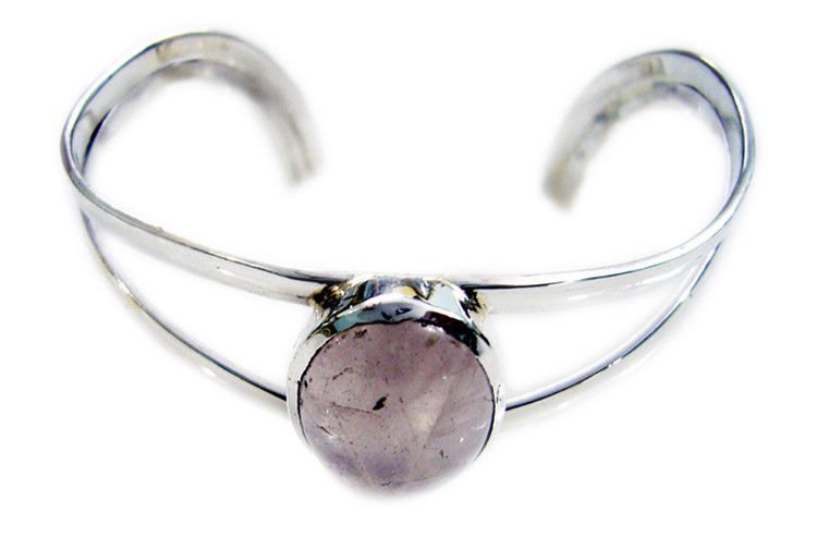 fine Rose Quartz 925 Sterling Silver pink Bracelet Natural jewellery US